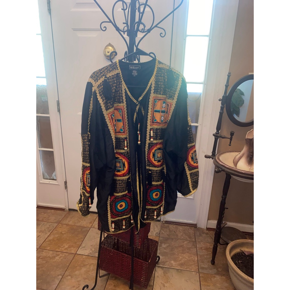Women's JA Resort Black Gold Embroidered Jacket 2X